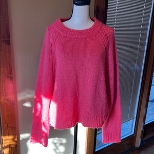 a.n.a Vibrant Pink Crew Neck Sweater